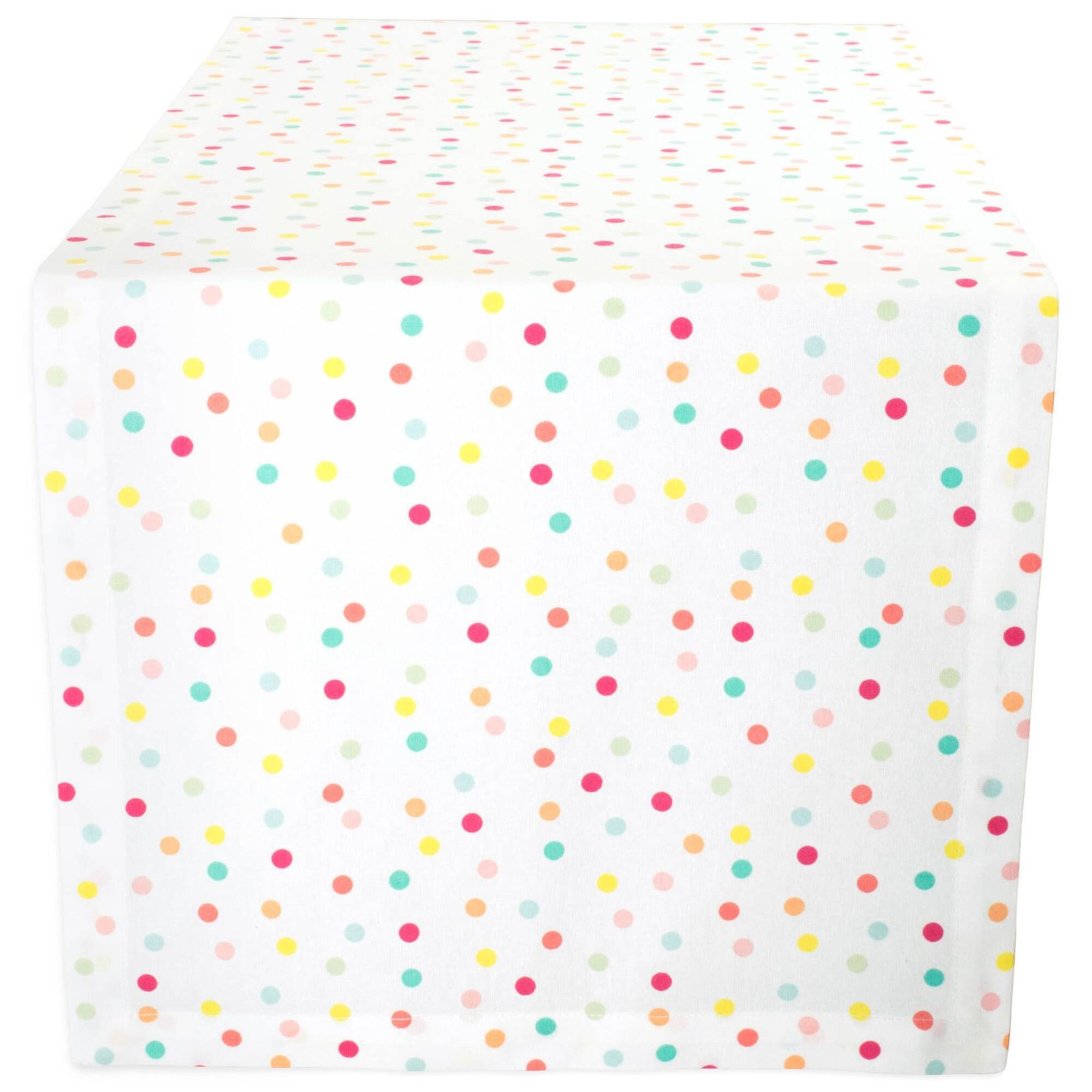 DII® 72" Multicolored Polka Dots Table Runner
